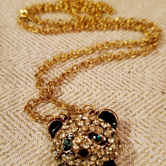 Betsey Johnson Baby Bear Gold Necklace: 18" Adorable Pendant, Birthday Present - Picture 3 of 4